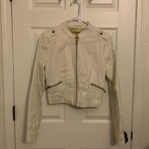 Cream leather jacket
